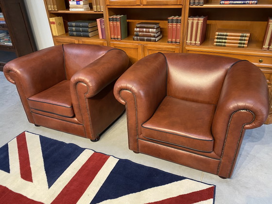 Springvale Chesterfield 3+1+1+ voetenbank bruin leer met zwarte bies – Banken, Leather, Wood (photo 10 of 15)