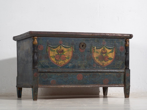 Coffre ancien européen peint à la main - Europe Centrale (c. 1850) – Commodes (photo 16 of 40)