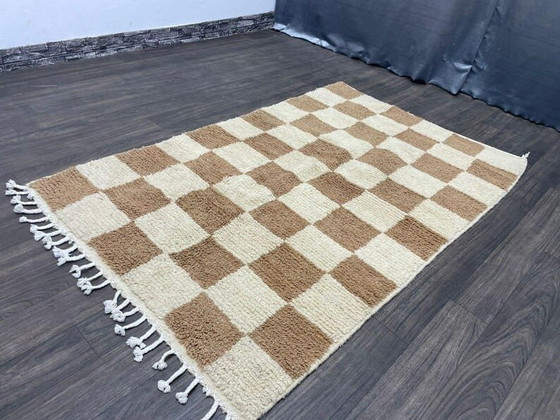 Image 1 of Handwoven Berber rug with traditional colorful patterns, 150/250 cm