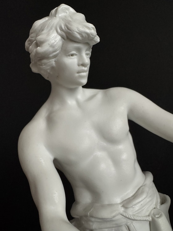 Image 1 of Antique Moreau biscuit porcelain statue
