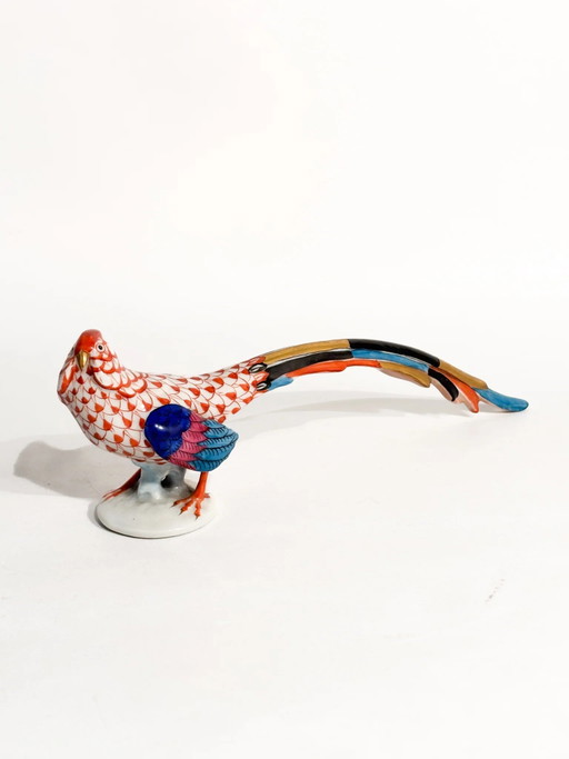 Scultura di fagiano in porcellana Herend dipinta a mano, anni '70. – beeldhouwkunst, Porcelain