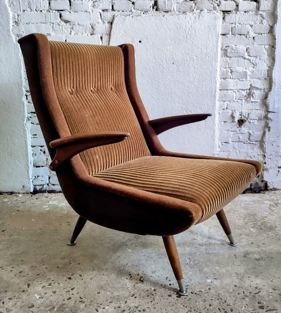 Image 1 of Midcentury Set 3-Seater Sofa and Two Armchairs Scandinavian Design