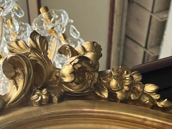 Miroir hauteur 214 cm, cheminée style Louis XV., Bois (photo 8 sur 17)