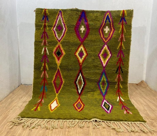 Alfombra marroquí de lana de 250 cm x 200 cm.