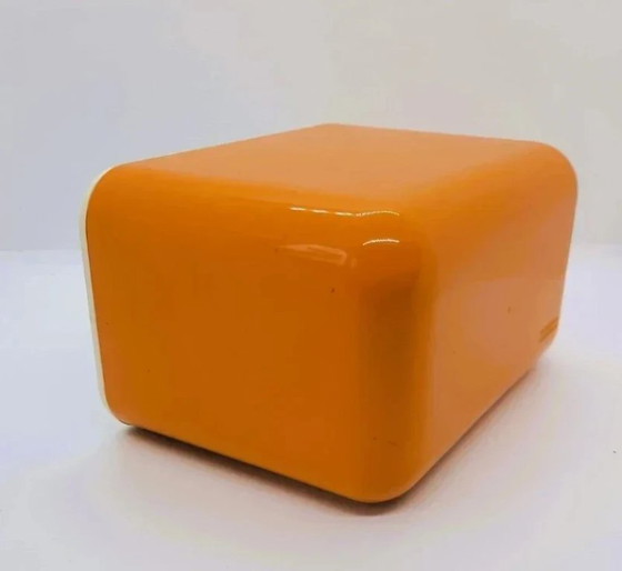Image 1 of (W011) Iconic Fissler Design: Vintage Orange Menu Timer Kitchen Timer – 1970s Pop Art