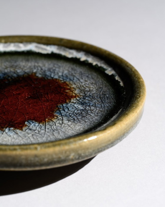 Image 1 of Barbara Stehr Studiokeramik Plate Duo Ø 15 cm German Art Pottery Vintage 60s-70s