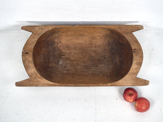 Antique wooden bowl for use as a centerpiece (c. 1900), Brown, Rustic (photo 19 of 20)