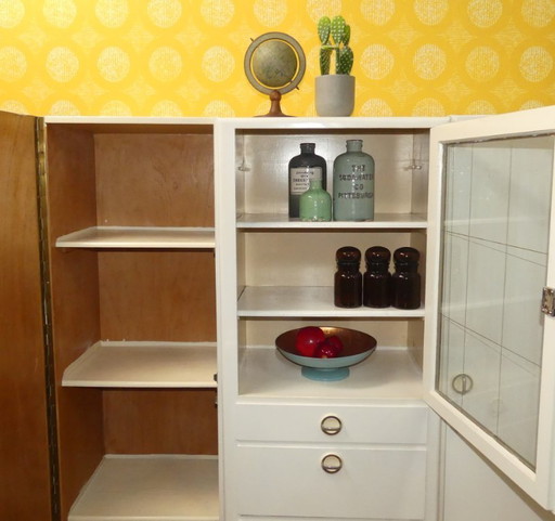 vintage kitchen buffet 40s 50s kitchen cabinet 3-piece industrial style retro