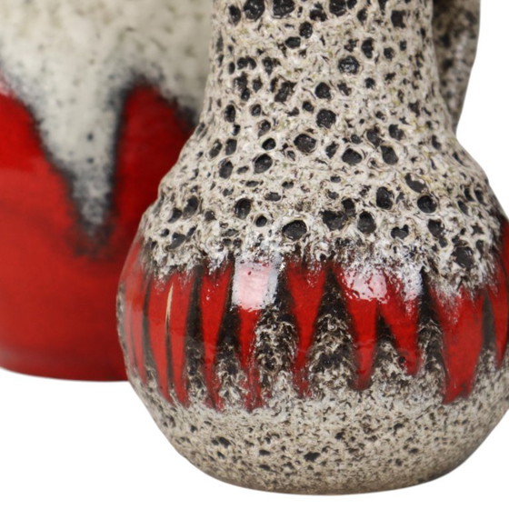 Ensemble de 3 vases Fat Lava en faïence d'Allemagne de l'Ouest – Bay Keramik, Ceramic (photo 4 of 13)