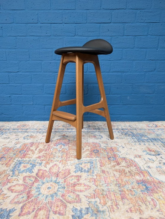 Image 1 of 3x Retro OD61 bar stools, Erik Buch, Hammel Møbelfabrik
