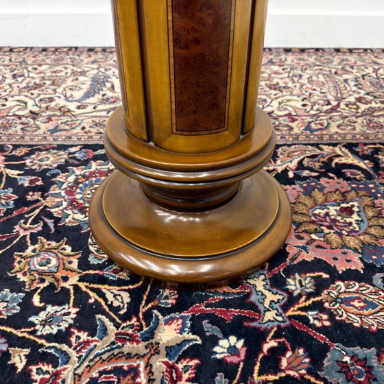 Klassieke Italiaanse Zuil Pied de Stalle, Hout, Bruin, Chesterfield (foto 7 van 9)