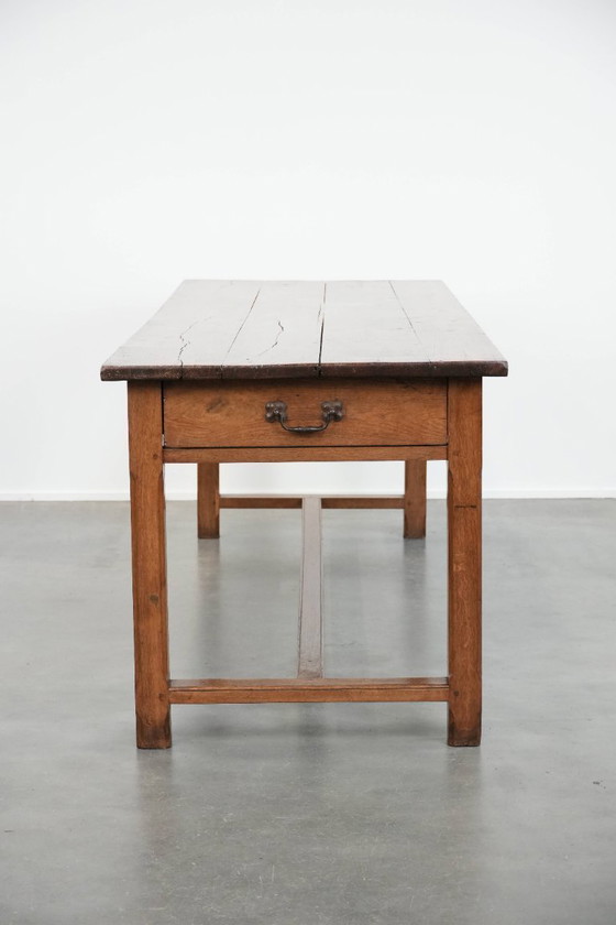 Image 1 of Large antique French farm dining table for 6 to 8 people
