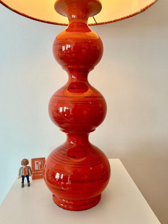 Image 1 of Kaiser Leuchten: Mid-Century Bubble Lampe in feurigem Rot