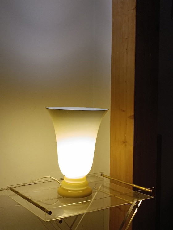 Image 1 of Vintage opaline glass table lamp
