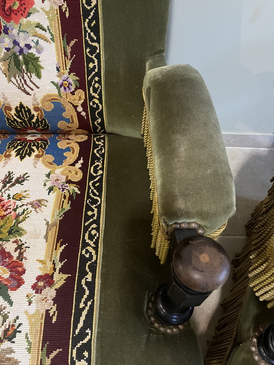 Image 1 of Coppia di poltrone in velluto