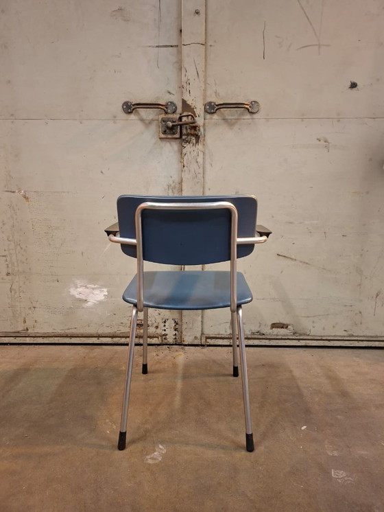 Image 1 of Chaise vintage Gispen 1235 1960s bleu