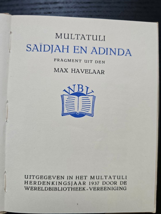 Saïdjah et Adinda – Multatuli – 1937 – Livres d'art, Paper (photo 5 of 5)