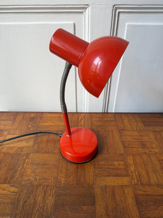 Image 1 of Rode metalen bureaulamp