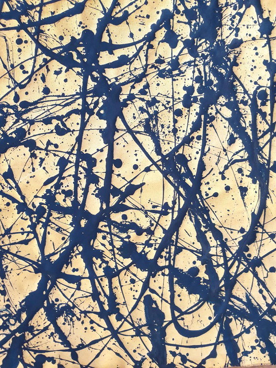 Jürgen Angeler - Informalismo Blu Dorato – Dipinti e disegni, Tela (photo 5 of 18)