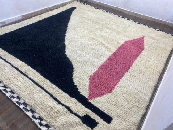 Image 1 of Handgeknüpfter Beni-Ourain-Wollteppich, 3 x 3 m