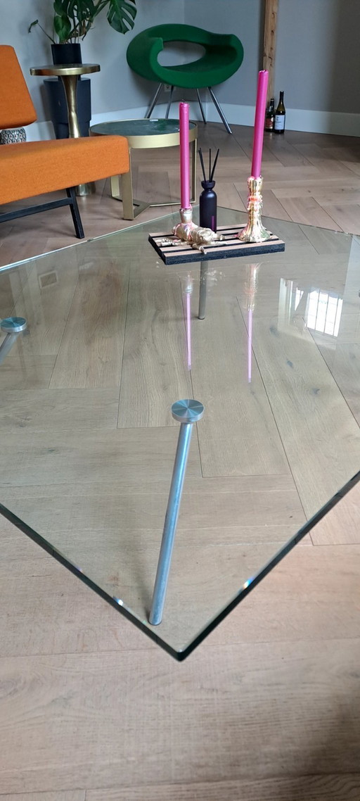 Glass coffee table Henk Vos