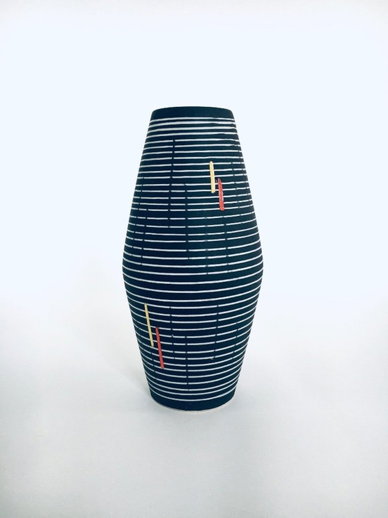 Image 1 of Midcentury Art Pottery Studio "Staufen" Vase by Liesel Spornhauer for Schlossberg Ceramic, Germany 1950's