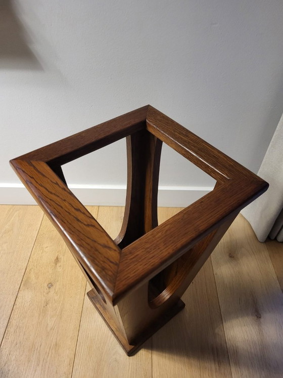 Image 1 of Vintage houten paraplubak – mid-century design (jaren 60)
