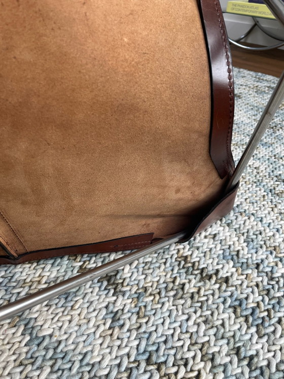 Schmetterlingsstuhl Dennis Marquart OX Denmarq, Sessel, Leder, Rostfreier Stahl, Braun (Foto 12 von 12)