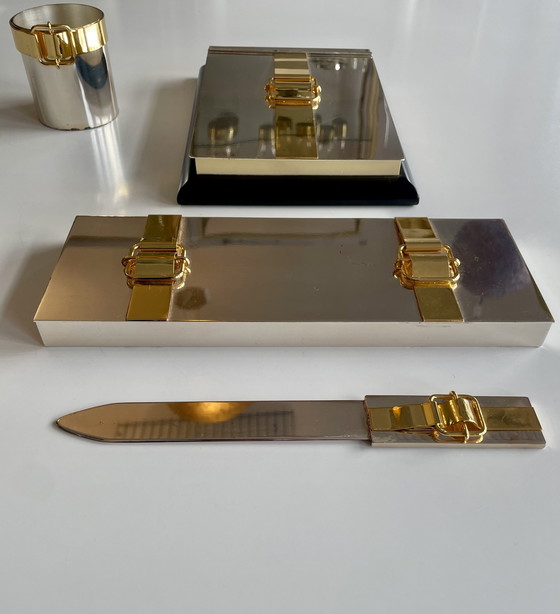 Image 1 of Italienisches Schreibtisch Set im Stile von Maria Pergay