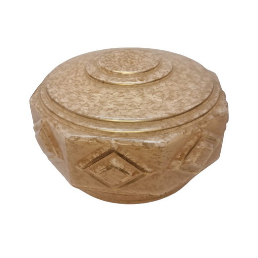 Art Deco pink glass lampshade