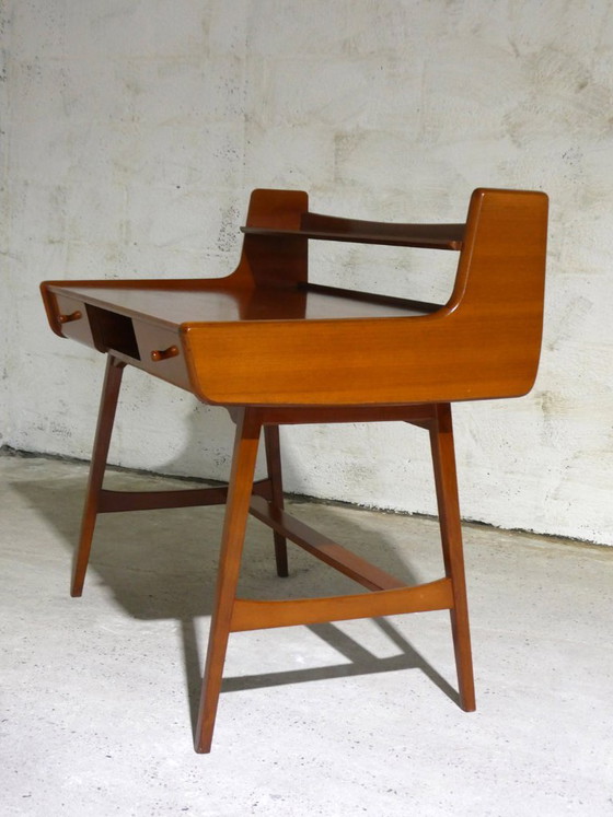 Mahogany Desk by Jacques Hauville for BEMA Editions, 1960 – Wood (photo 8 of 9)