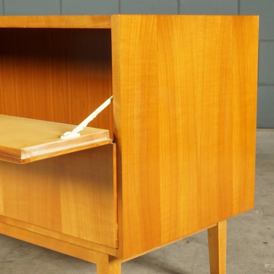 Image 1 of Vintage drop-door cabinet/sideboard – walnut – 1960s
