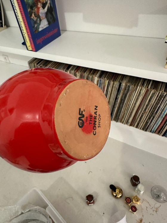 Image 1 of Red ceramic design vase - limited edition for The Conran Shop