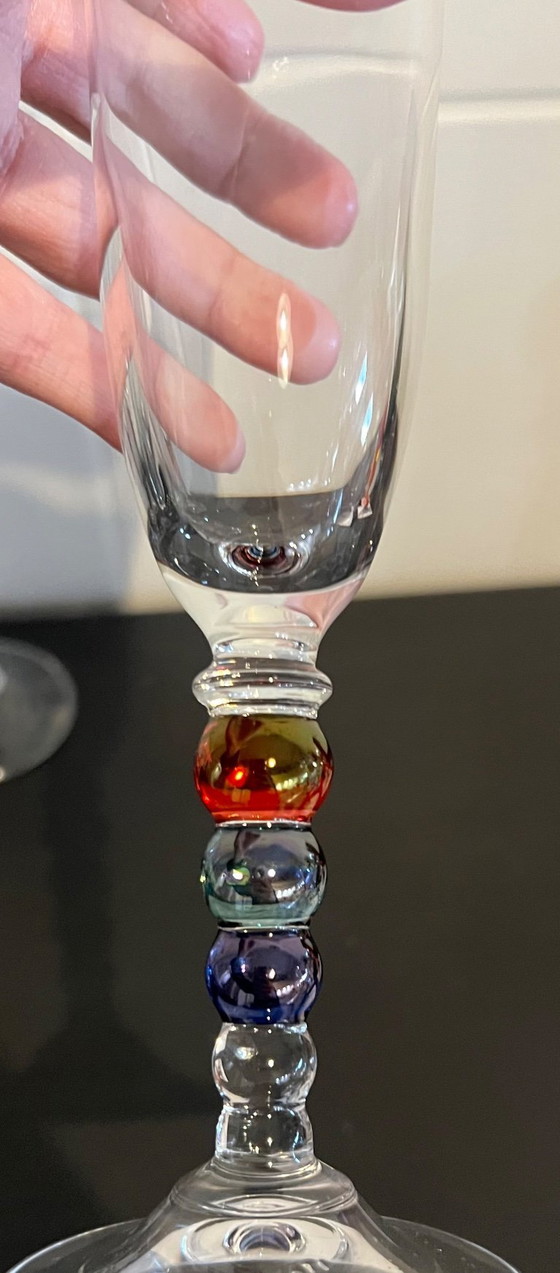 Image 1 of 5 champagneglazen op voet