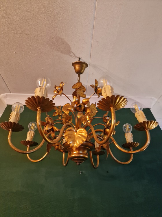 Image 1 of mid-eeuwse hanglamp Hollywood Regency-stijl