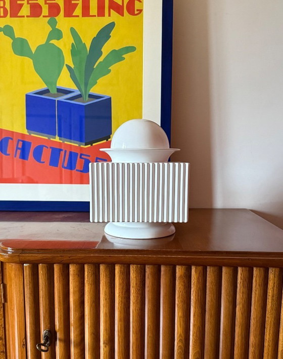 Image 1 of Sergio Asti, jarrón posmoderno de cerámica blanca, Cedit, Italia, década de 1970