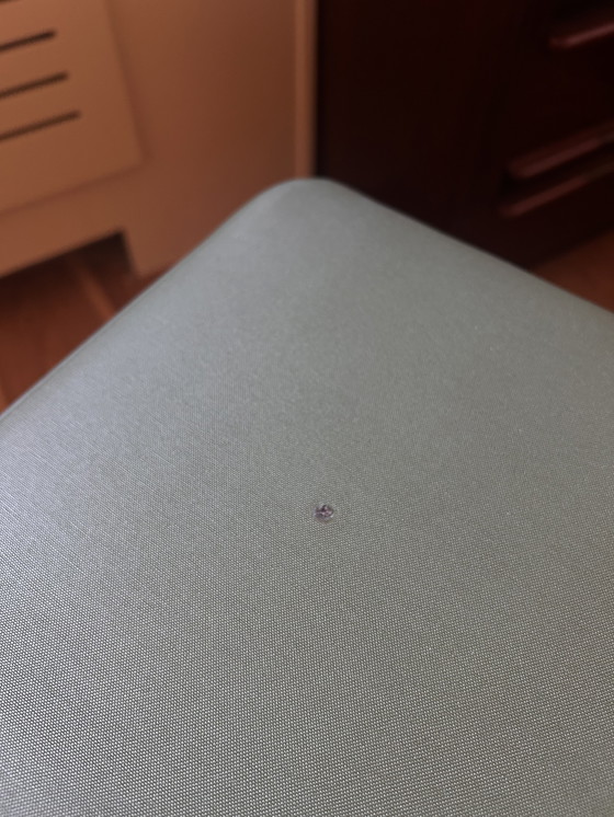 Image 1 of Banco de pie italiano de estilo industrial verde y cromado