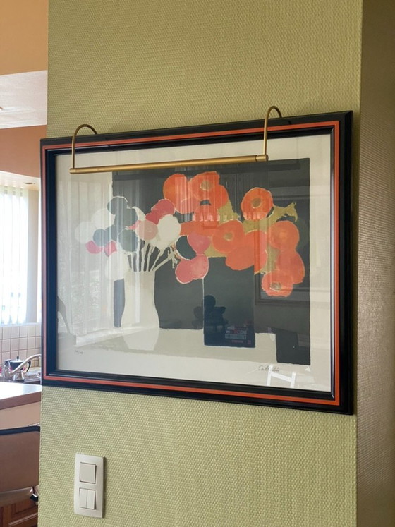 Image 1 of Painting Bouquets de soucis et d'anémones - Cathelin