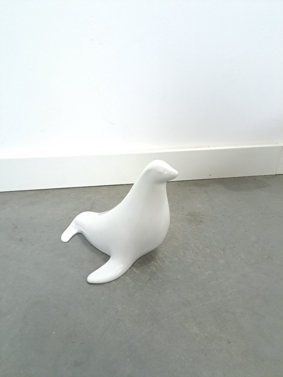Image 1 of Goebel West Germany wit porseleinen beeld zeehond