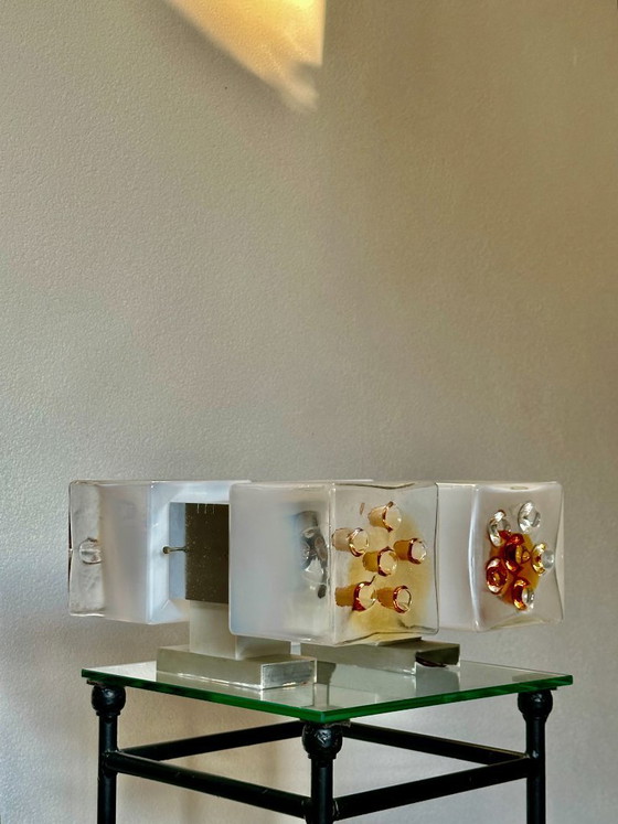 Image 1 of Large Mid-Century Modern Mazzega Murano Glass Sconces by Gaetano Sciolari, 1970s - A Pair