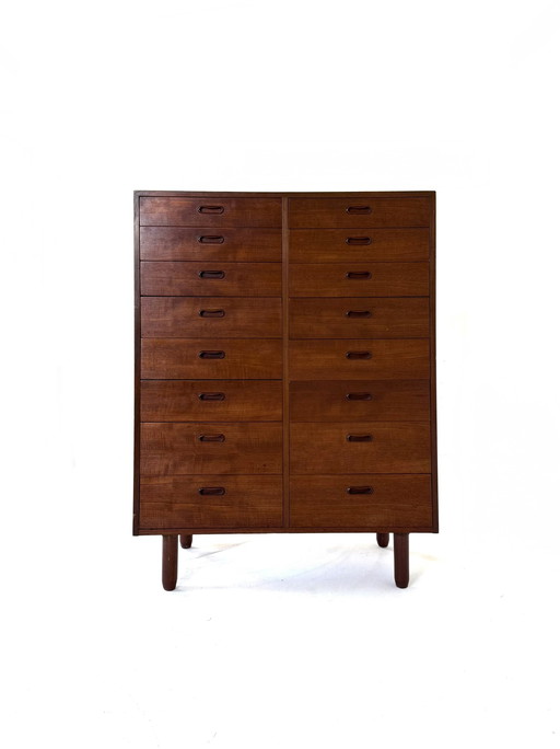 Vintage XXL double-tiered Danish teak chest of drawers '60