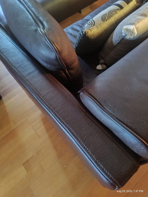 Rolf Benz 6300 Canape Et Ottoman – Canapés 3 places, Leather (photo 5 of 5)