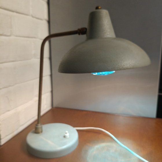 Rare Mid-Century Modern Desk Lamp – Unknown Designer – 1950s/60s – Original Condition – Table lamps, Brass (photo 6 of 15)