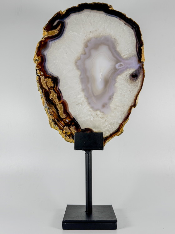 Image 1 of Exclusief - luxe agaat schijf op standaard 