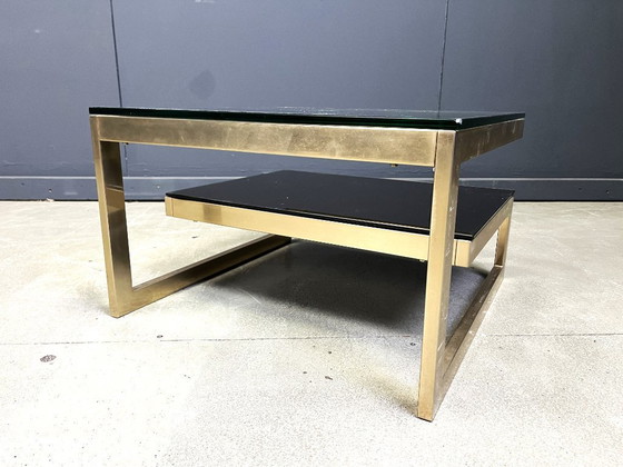 Image 1 of Table basse Belgochrom en or 23 carats en forme de G, années 1970