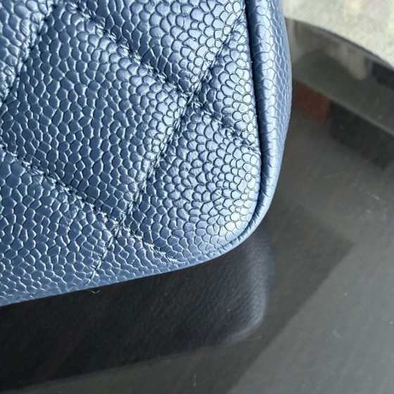 Image 1 of Chanel CC Flap Mini Square - Caviar Quilted All Blue Hardware Serie 29