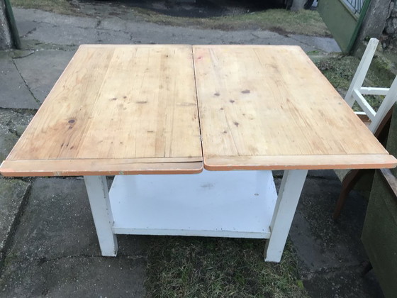 Tavolo da Cucina Vintage in Legno Ungherese – Tavoli da pranzo, Rustic (photo 3 of 10)