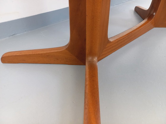 Image 1 of Vintage Baumann oval teak dining table from the 1960s/70s with extensions