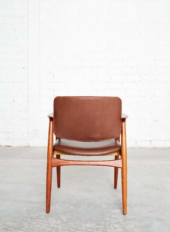 Image 1 of Sedia da capitano vintage in teak di Erik Buch per Ørum Møbler