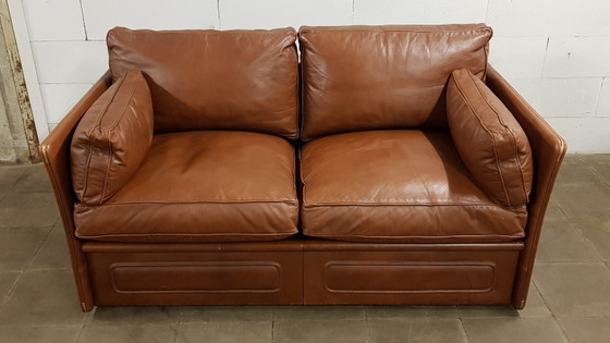 Image 1 of Leren Roche Bobois 2-zits en 3-zits bank